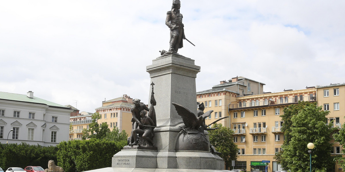 Znieważono pomnik Tadeusza Kościuszki w Warszawie