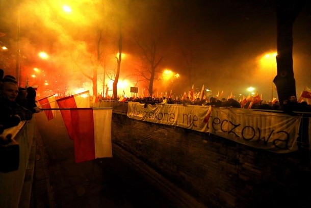 Marsz Niepodległości plac na rozdrożu