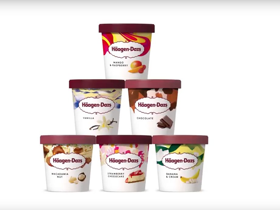 Nowe opakowania lodów Häagen-Dazs