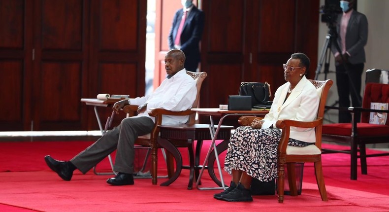 President Yoweri Museveni and First Lady at the launch of All Saints Church