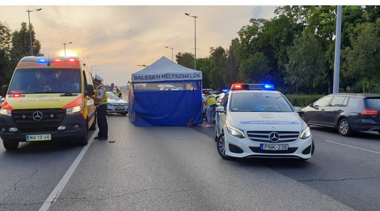 A motoros meghalt a balesetben / Fotó: police.hu