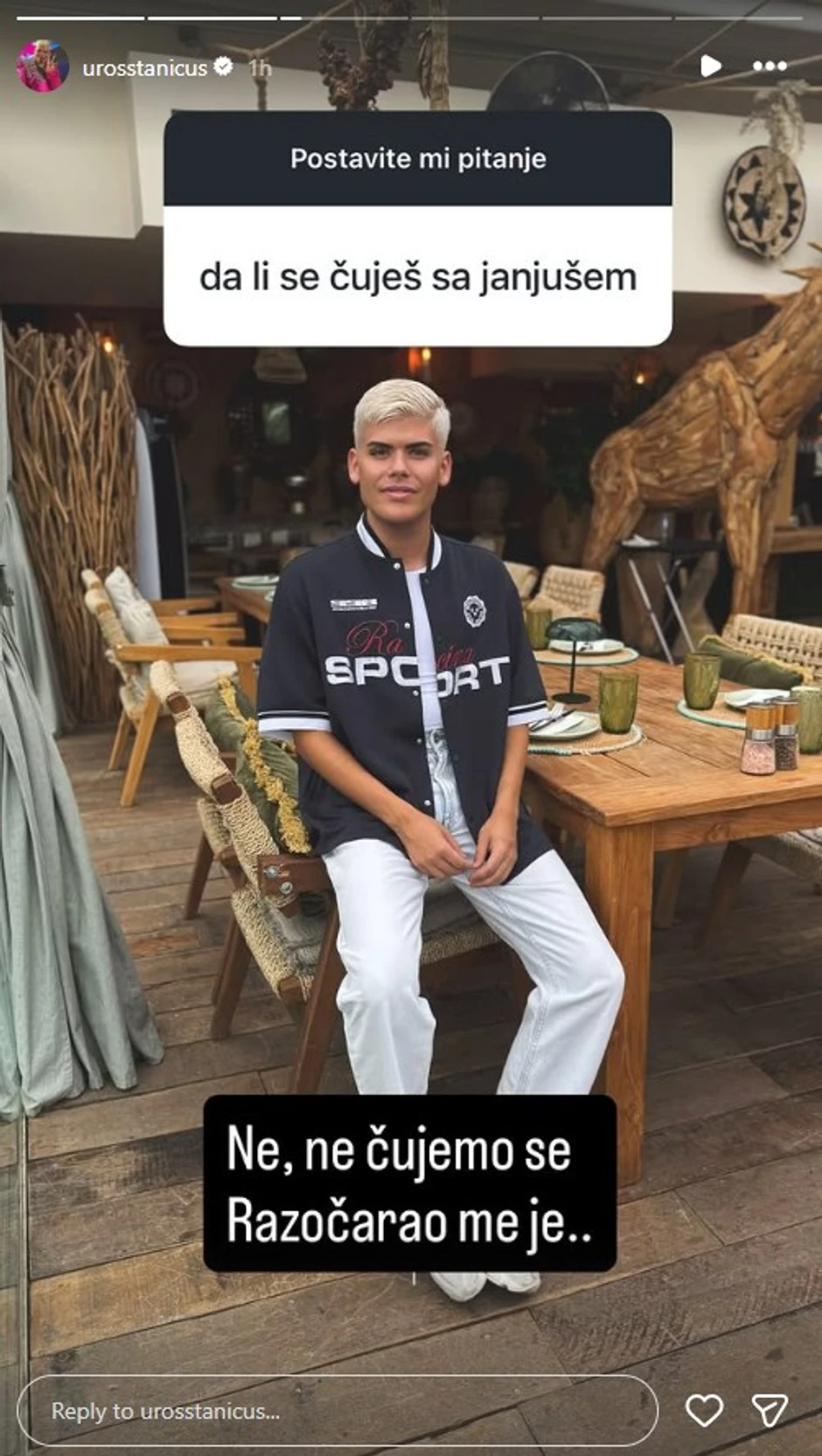 Uroš Stanić, objava
