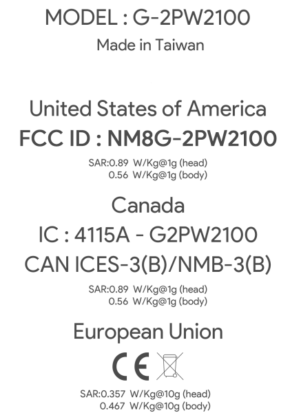 HTC Nexus Sailfish G-2PW2100 na stronie FCC