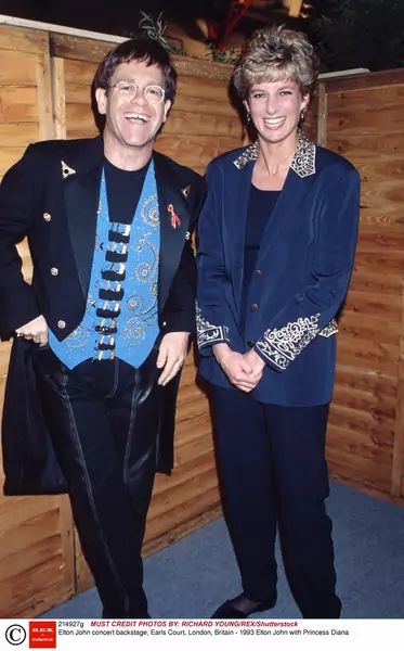 Elton John i księżna Diana, 1993 / East News