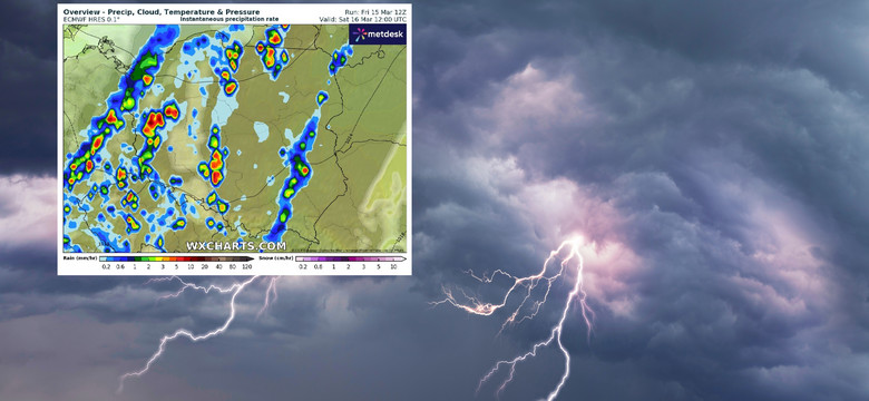 Nadchodzi Gabriele z załamaniem pogody. Przez kraj przejdą burze z gradem [PROGNOZA]