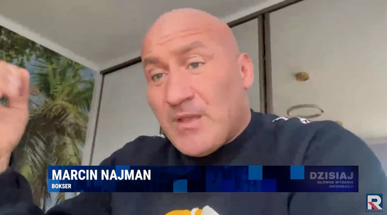 Marcin Najman w materiale TV Republika