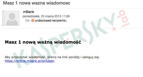mbank fałszywa wiadomość