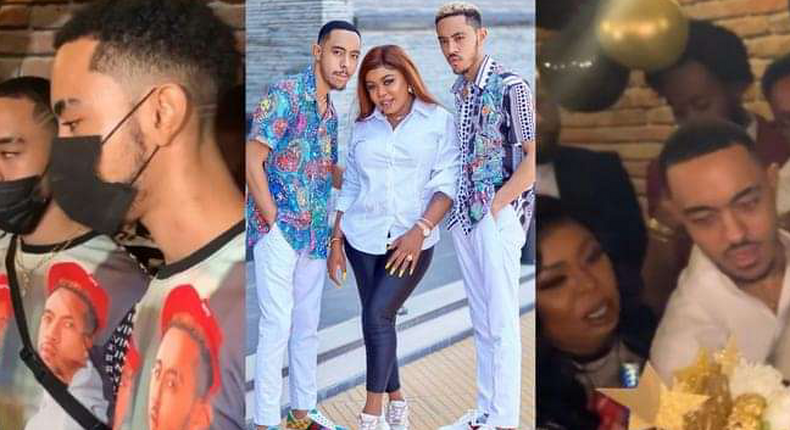 Afia Schwarzenegger and her twin sons