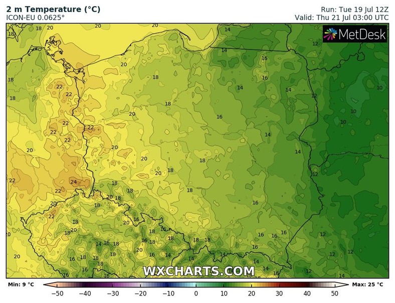 Na zachodzie w nocy temperatura nie spadnie poniżej 20 st. C