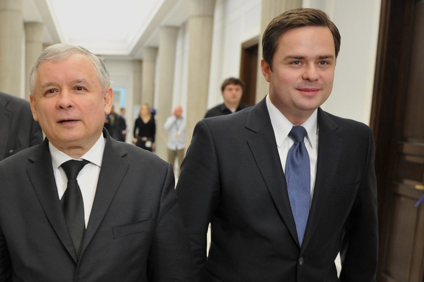 Jarosław Kaczyński i Adam Hofman 