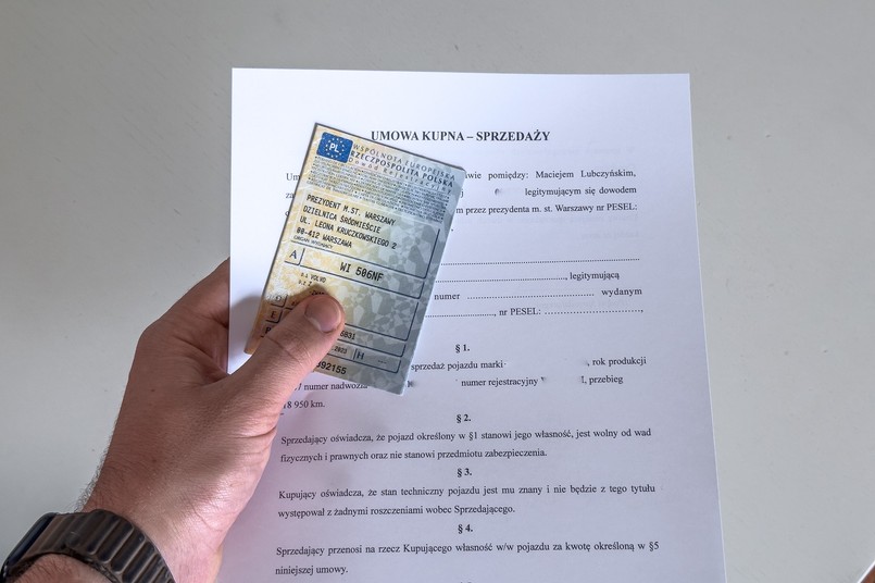 Umowa kupna samochodu, samochód używany