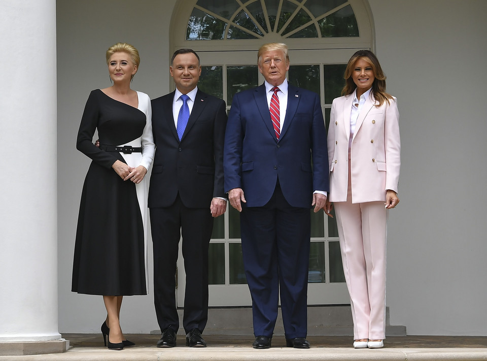 Agata Duda zachwyciła kreacją podczas spotkania z Trumpem