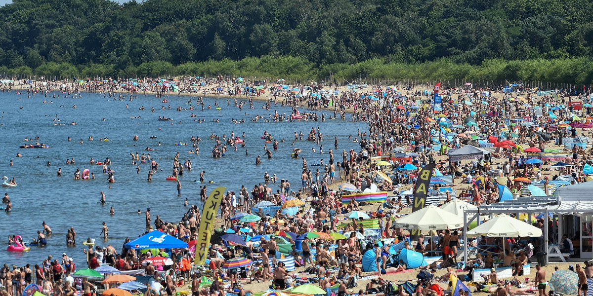 Tłumy na plaży