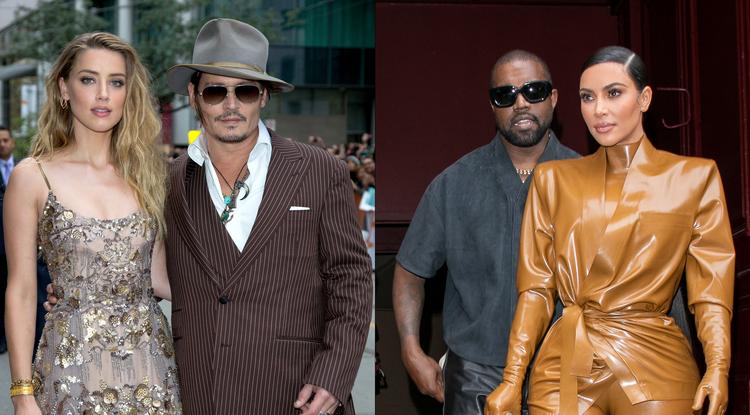Johhny Depp és Amber Heard; Kanye West Kim Kardashian