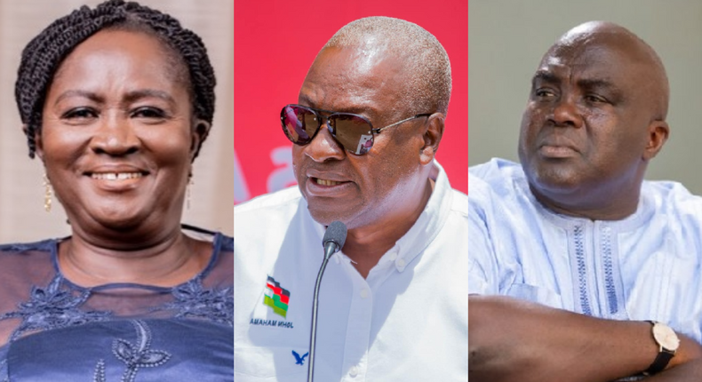 Prof Jane Naana Opoku-Agyemang, John Mahama and Julius Debrah