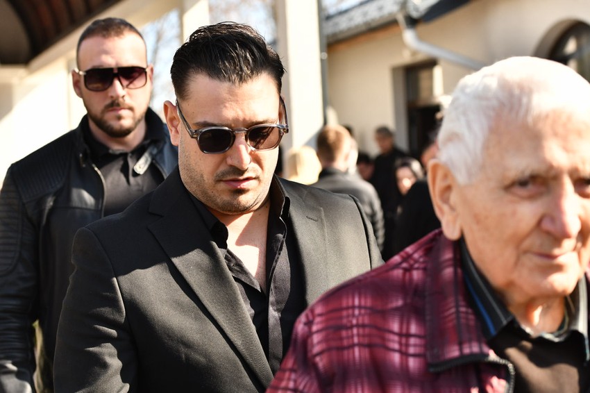 Darko Lazić  na sahrani Saše Popovića