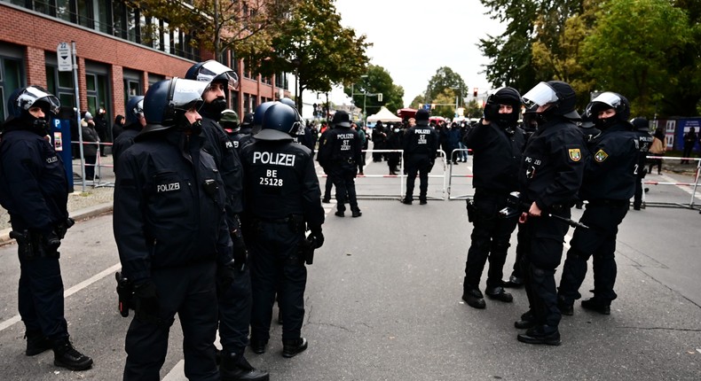 Officers rushed to the scene in southern Germany.
