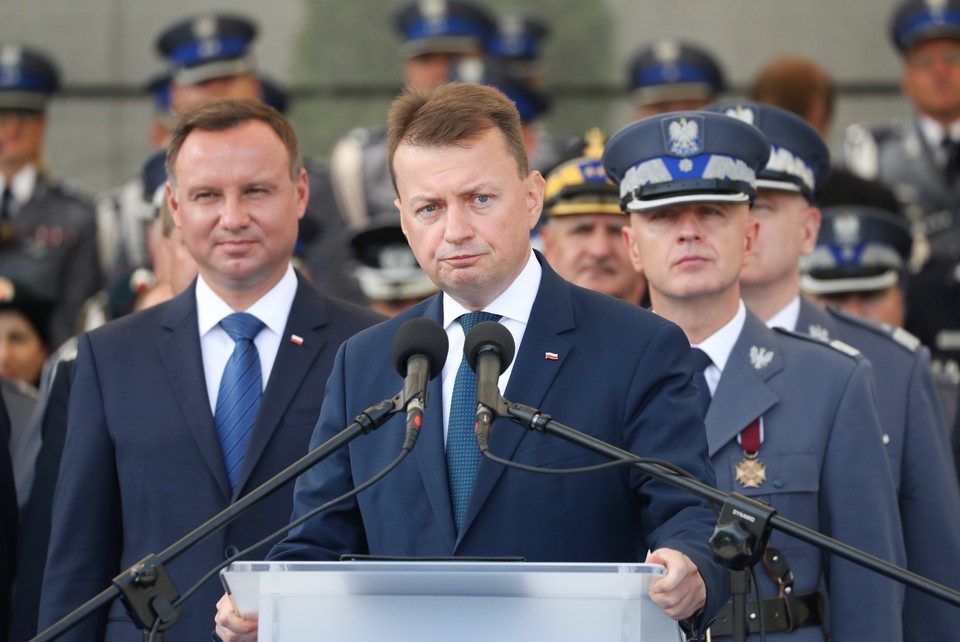 LEGIONOWO CENTRALNE OBCHODY ŚWIĘTA POLICJI PREZYDENT (Andrzej Duda, Jarosław Szymczyk, Mariusz Błaszczak)