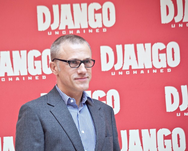 Christoph Waltz podczas promocji filmu 'Django'