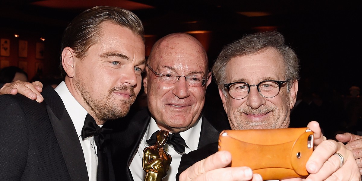 Leonardo DiCaprio, Arnon Milchan and Steven Spielberg.