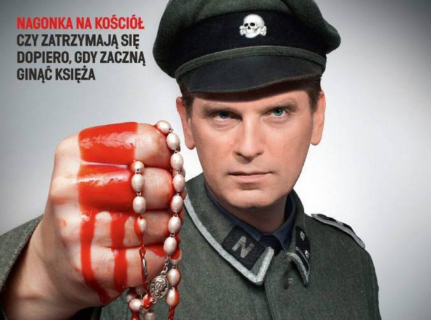 Tomas Lis jako nazista z SS. Kontrowersyjna okładka tygodnika