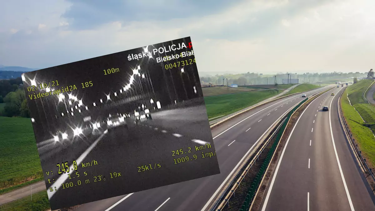 Policjanci zatrzymali kierowcę, który po drodze ekspresowej poruszał się z prędkością ponad 240 km/h (policja.pl)