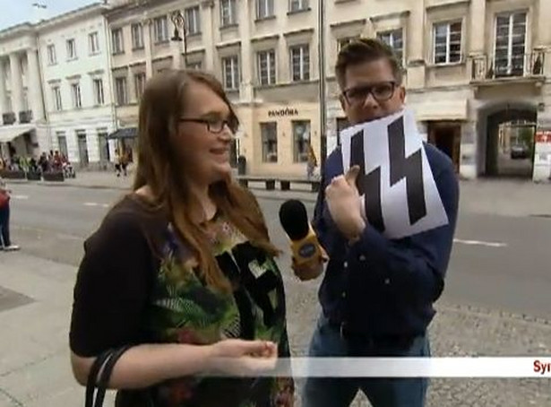 Chajzer zapytał młodych Polaków o symbol SS. "To chyba znak Powstania Warszawskiego"