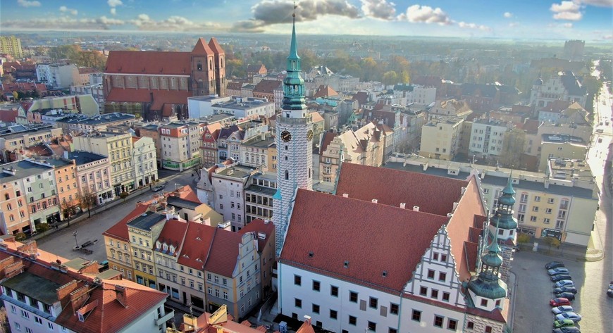 Urzekająca panorama miasta. 