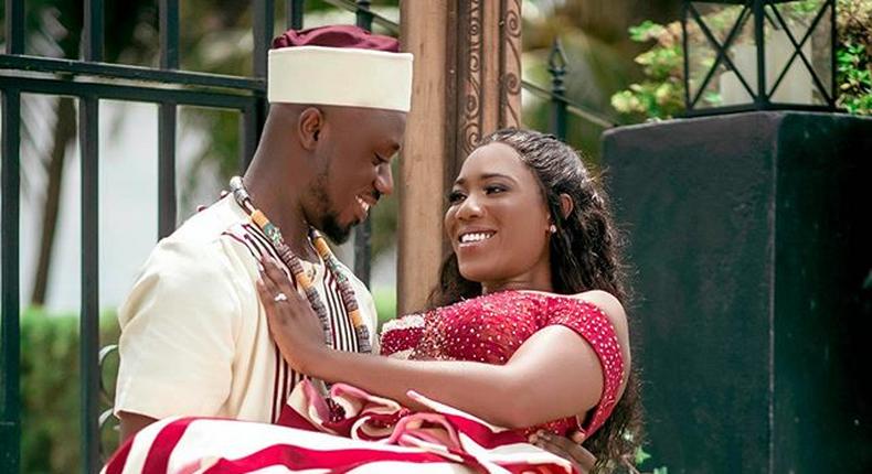 Ghanaian actress, Victoria Lebene and Eugene ties the knot.