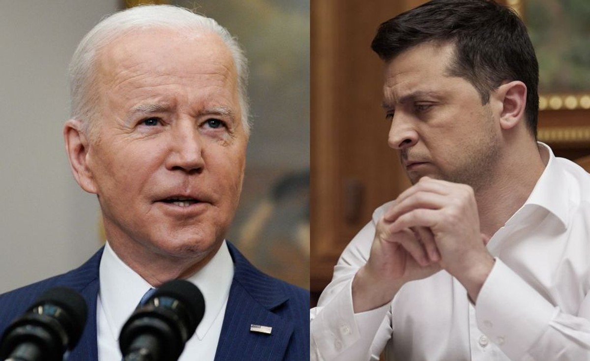 Joe Biden i Wołodymyr Zełenski