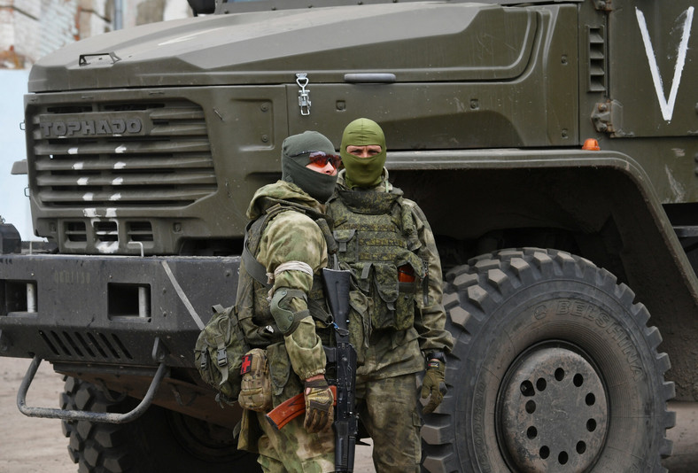 Żołnierze rosyjskiego zwiadu w Charkowie.