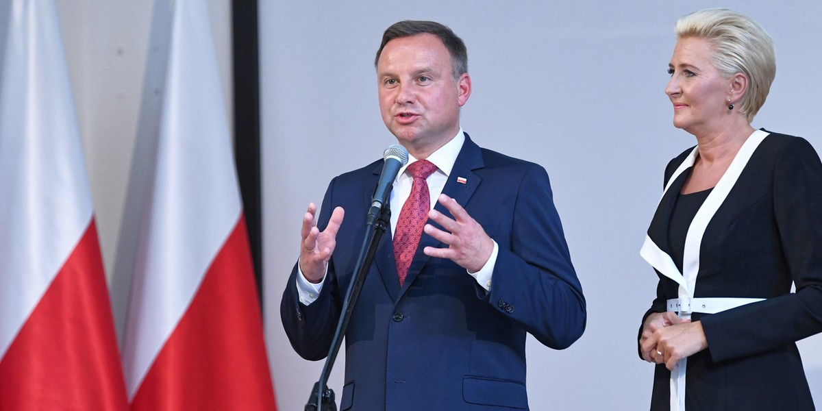 Andrzej Duda i Agata Kornhauser-Duda