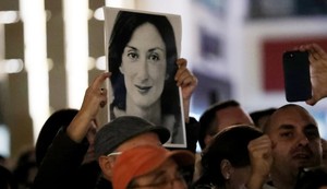 Protest u Valeti, Malta, 26. novembra 2019. zbog ubistva novinarke Dafne Karuane Galicije