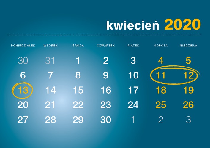 Kolejny wolny weekend to tradycyjnie Święta Wielkanocne. W 2020 roku Święta Wielkanocne przypadają 12 i 13 kwietnia.