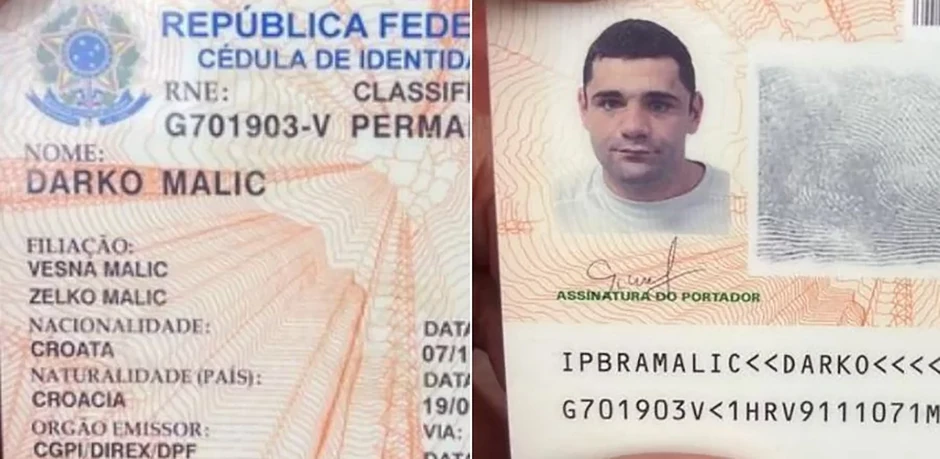 Lična karta sa lažnim identitetom koju je posedovao Brazilac Fabijan Kosta Neri