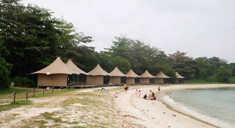 The author spent a night at a glamping tent on Lazarus Island, Singapore.Erin Liam/ Business Insider