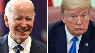 President Joe Biden, left, and former President Donald Trump, right, in a composite image.Getty Images