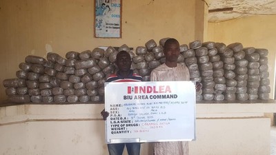 Illicit drugs seized from suspects. [Facebook:NDLEA]