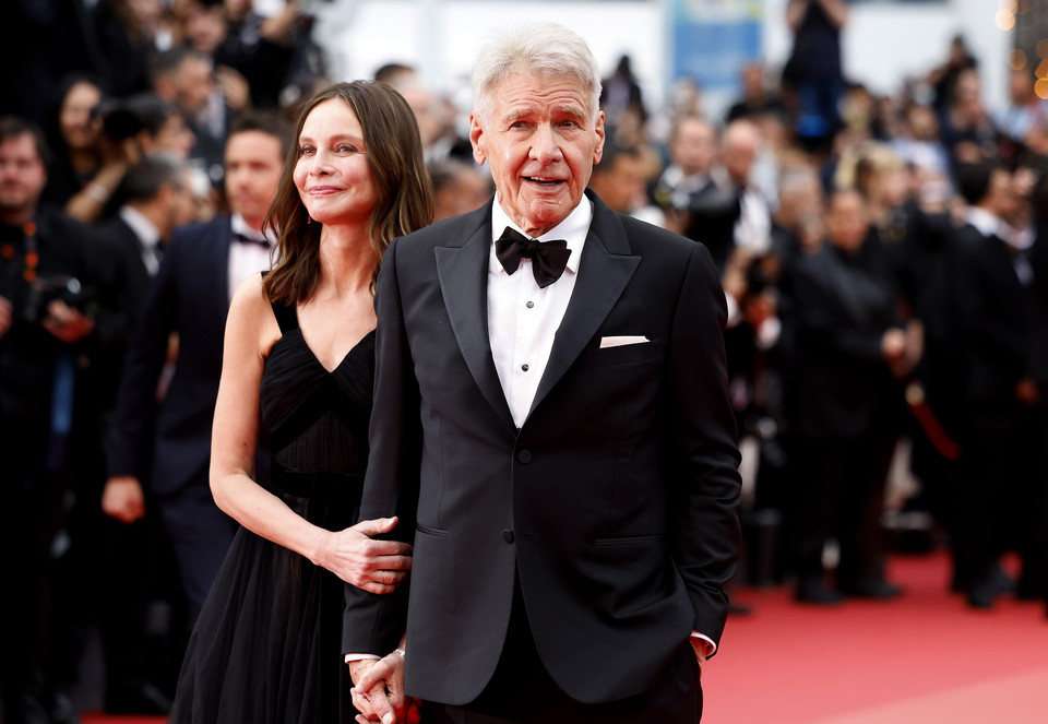 Calista Flockhart i Harrison Ford na festiwalu w Cannes, 2023 r.