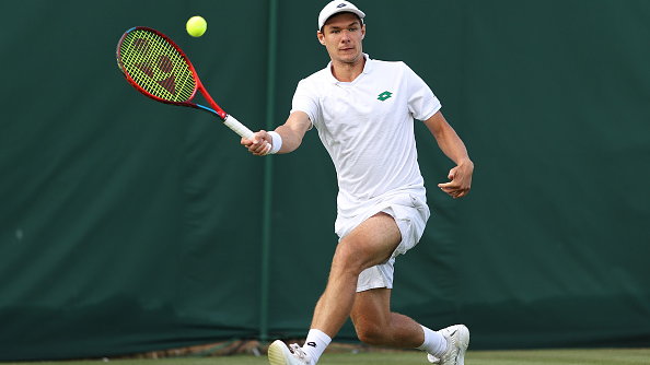 Kamil Majchrzak podczas tegorocznego Wimbledonu