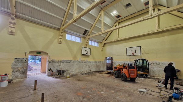 W Zespole Szkół Zawodowych nr 5 przy ul. Dawida trwa remont sali sportowej