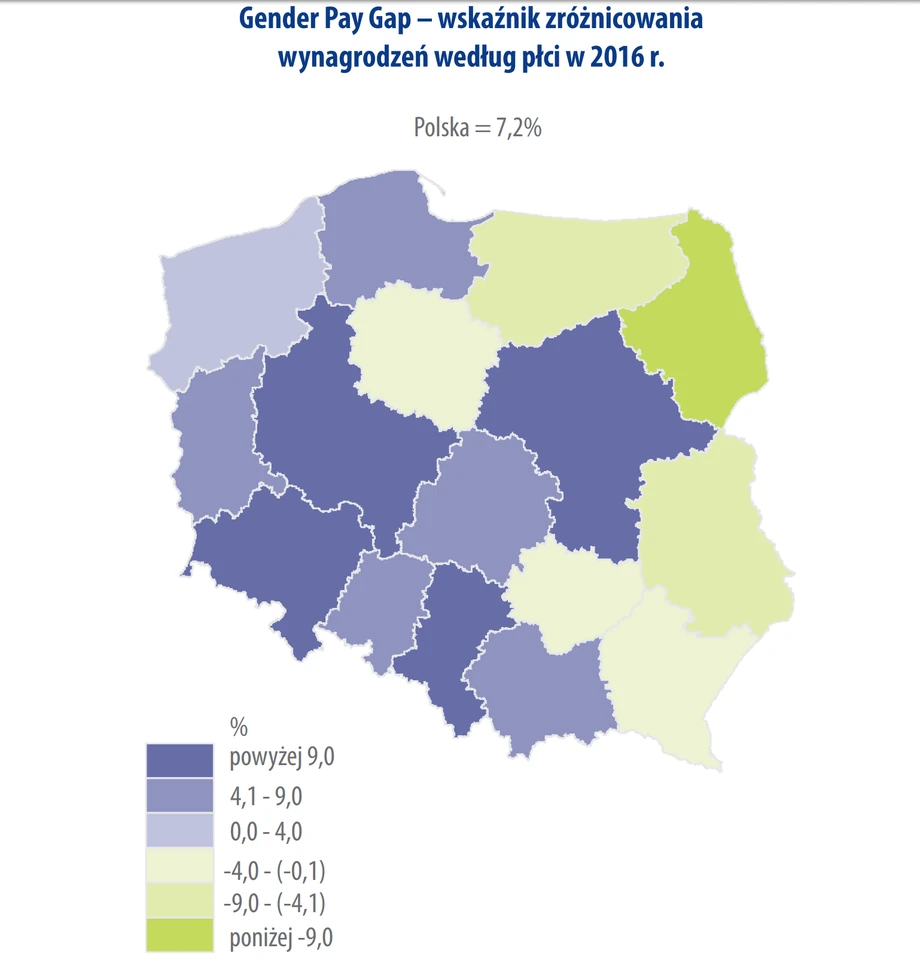 Gender Pay Gap w regionach