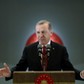 Turkish President Erdogan makes a speech during an iftar event in Ankara,