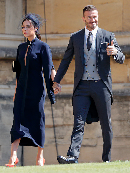 David Beckham i Victoria Beckham na ślubie księcia Harry'ego z Meghan Markle