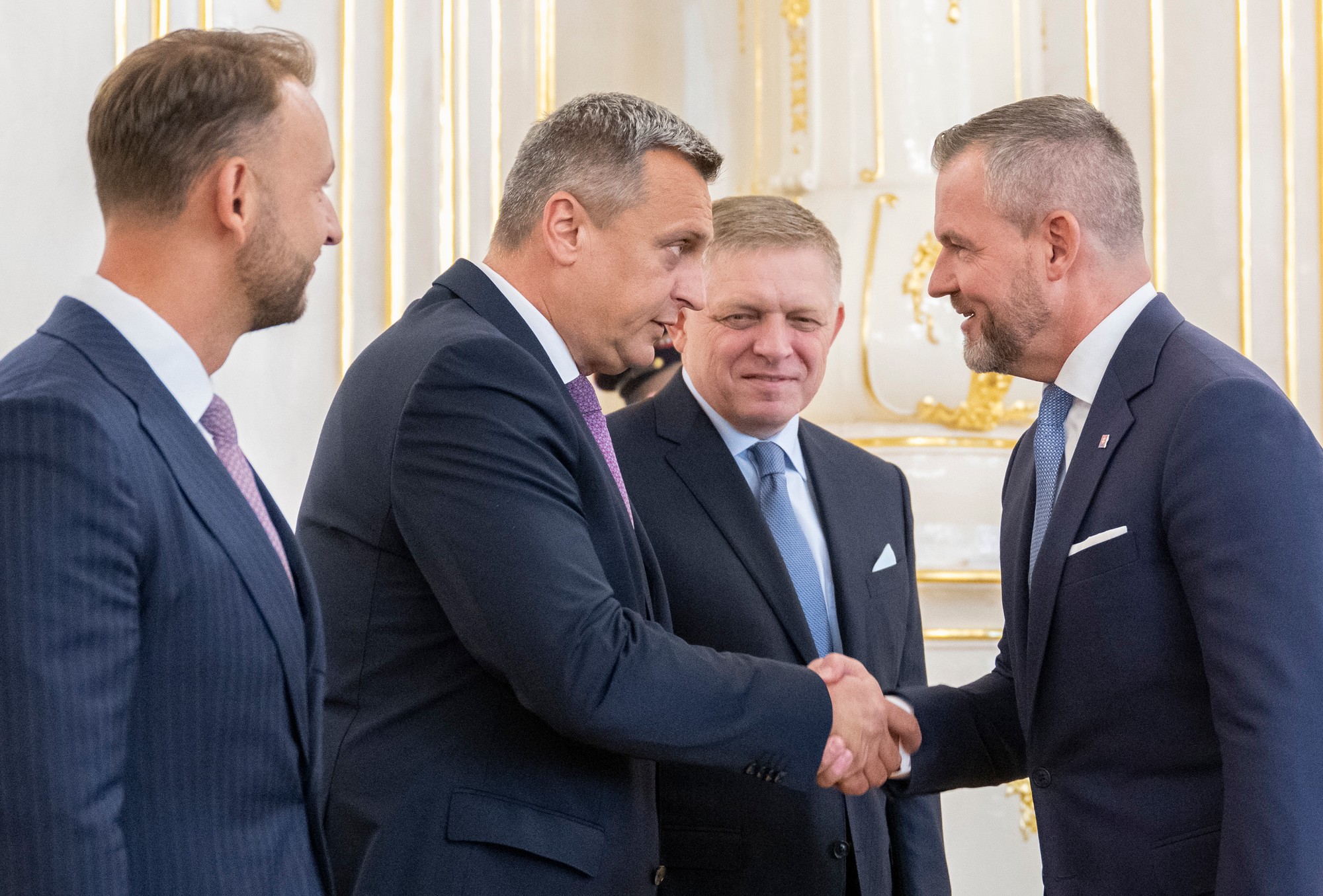 Stretnutie predsedov koaličných strán s prezidentom SR Petrom Pellegrinim.