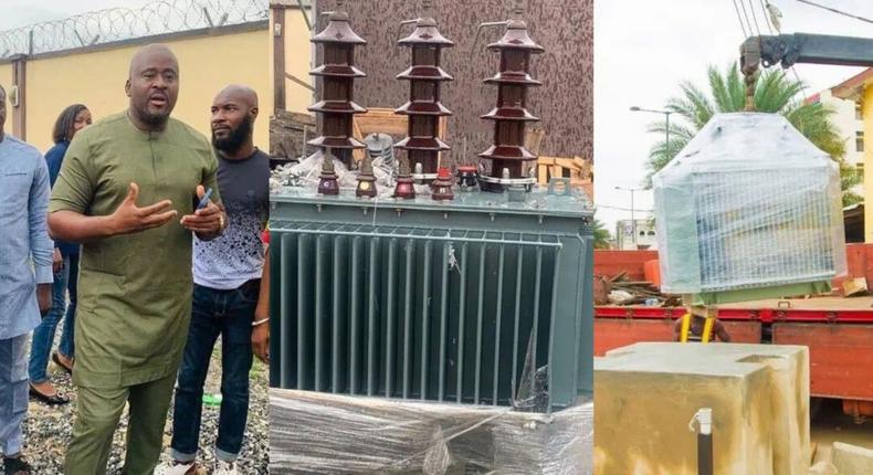 Desmond-Elliot-donates-transformer [Information Nigeria]