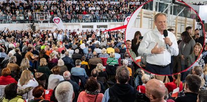 Tłumy na spotkaniu z Tuskiem. "Wszędzie byśmy za nim pojechały" [WIDEO]