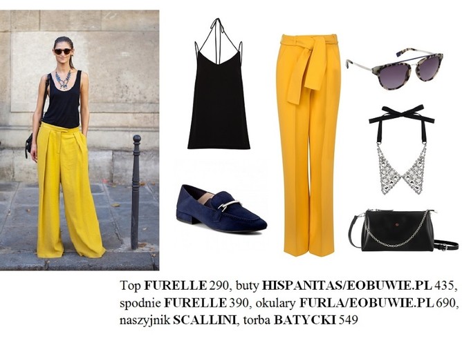 STYLIZACJE z żółtymi ubraniami