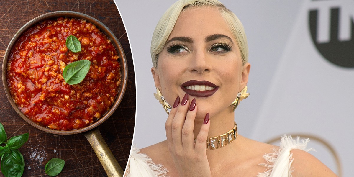 Lady Gaga lubi i umie gotować. Sos bolognese to jedna z jej ulubionych potraw.