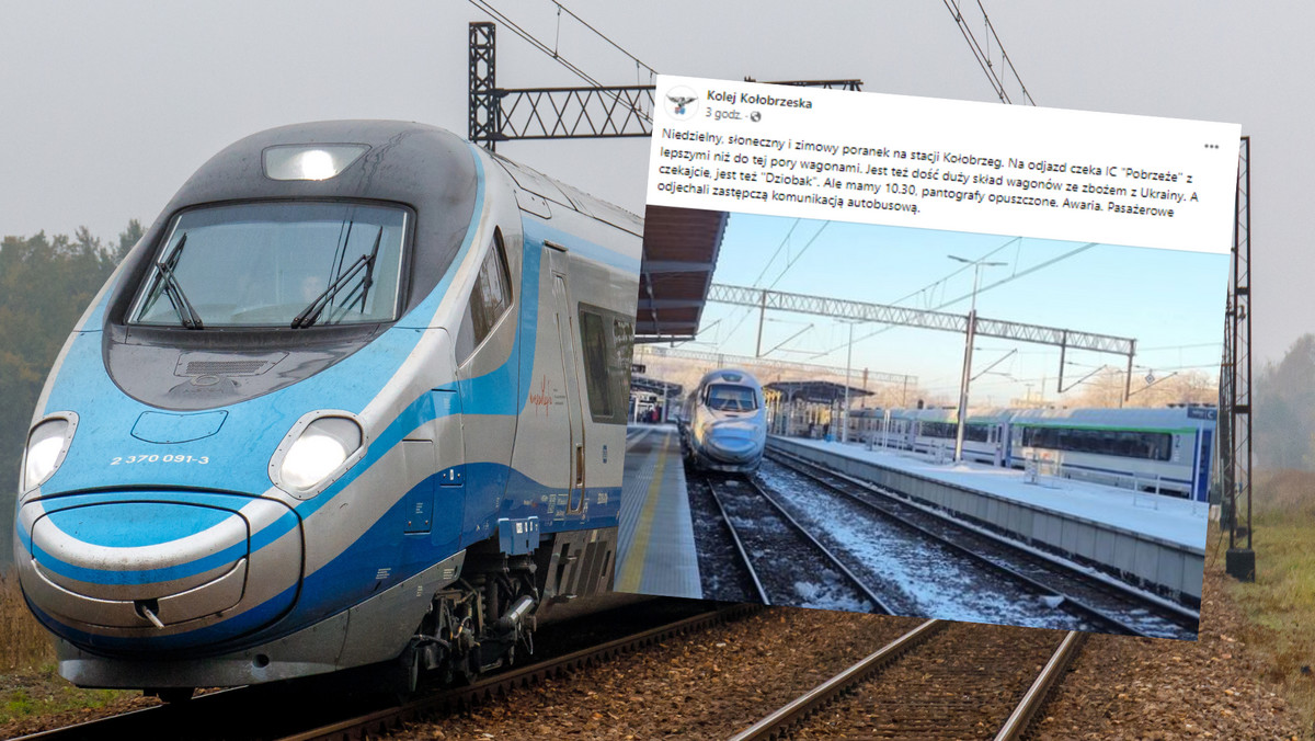 Pociąg Pendolino "zamarzł" i nie wyjechał w trasę z Kołobrzegu